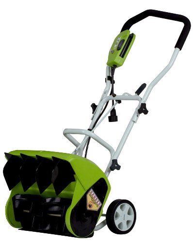 GreenWorks 26022 10 Amp 16″ Corded Snow Thrower-Snow Shovels