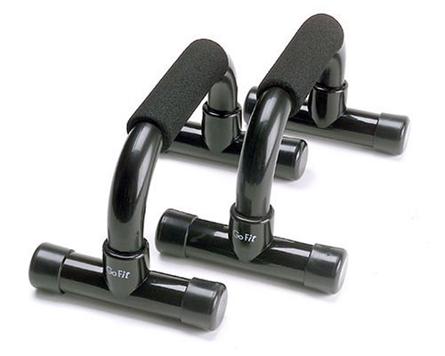 GoFit Push-Up Bars with Foam Padded Grips, Black- Pushup Stands
