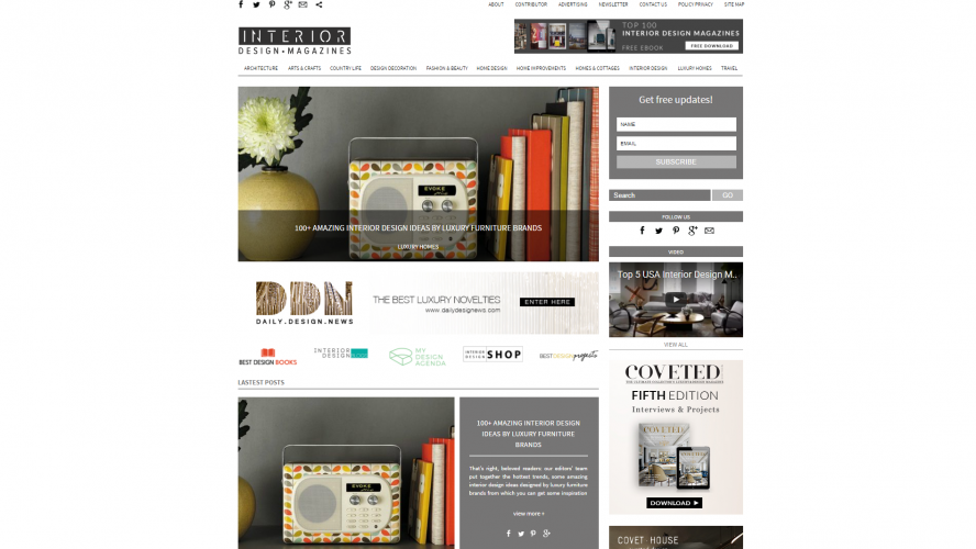 Interior Design Magazines – Start Sprucing up Your Home- Interior Design Blogs
