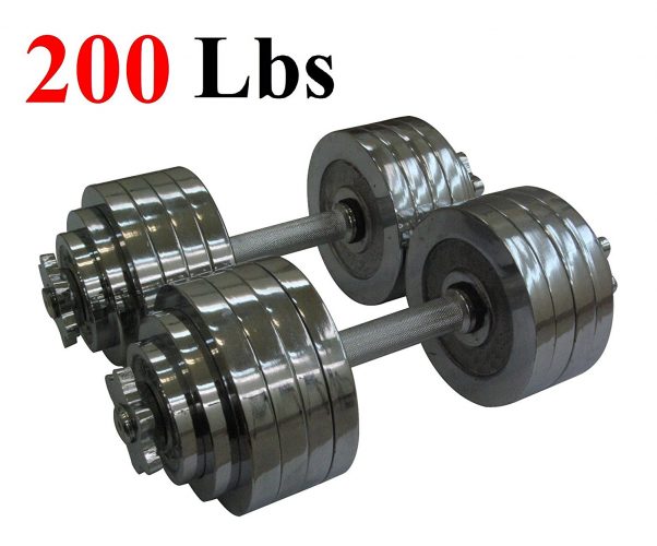 The One Pair Chrome Plated Metal Adjustable Dumbbells