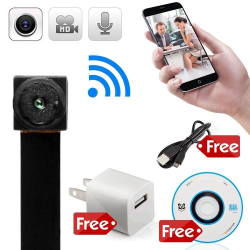  minicute Mini Hidden spy camera HD P2P Wireless WiFi IP Digital Video Recorder for IOS Android Phone APP Motion Detecting with Charger and Disc and Updated Instruction Included - Portable Mini IP Cameras