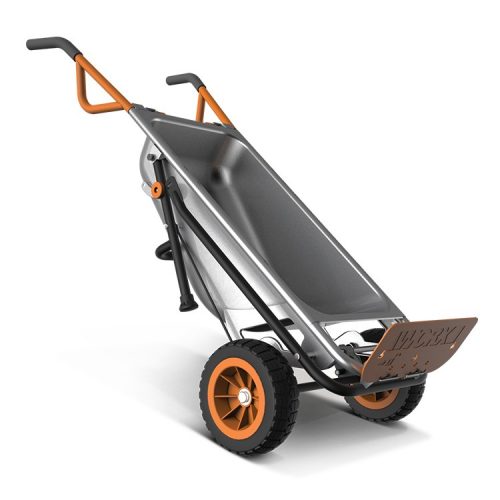 WORX Aerocart Multifunction 2-Wheeled Yard Cart, Dolly, and Wheelbarrow with Flat Free Tires – WG050-Garden Carts
