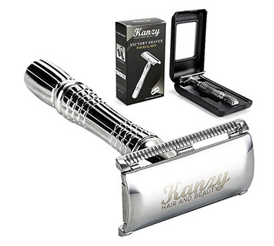 Double Edge Safety Razor - Shaving Razor for Men & Woman - Classic barber manual shaver - Styling and beard care + Presentation Case with inside Mirror - Double Edge Safety Razors 
