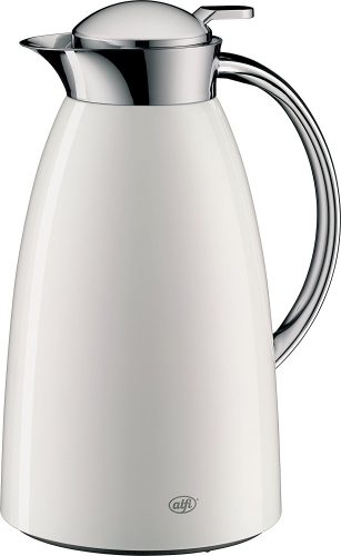 Alfi Gusto Glass Vacuum Lacquered Metal Thermal Carafe for Hot and Cold Beverages, 1.0 L, White - Thermal Carafes