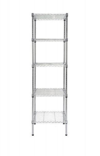 Finnhomy Heavy Duty 5 Tier Wire Shelving Unit NSF CERTIFIED 5 Shelves Storage Rack with Wheels Thicken Steel Tube - collapsible storage rack
