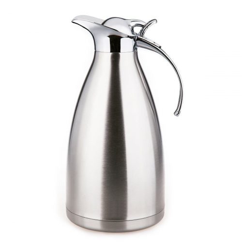 Hiware 68 OZ Stainless Steel Thermal Coffee Carafe - Double-Walled Vacuum Insulated Carafe with Press Button Top - Quality Thermal Beverage Dispenser - Thermal Carafes