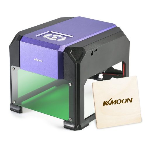 KKmoon 1000mW Laser Engraving Machine High Speed Miniature Carving Engraver Carver Automatic DIY Handicraft Wood Burning Tools with 80 x 80mm No Engraved Object Size Limitation - laser engraving machine