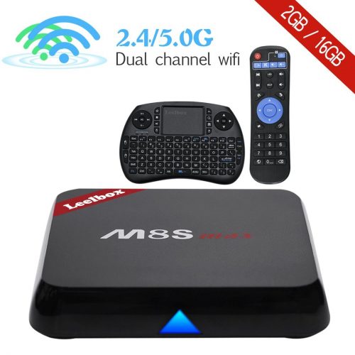 Leelbox M8S max Android TV Box Android 6.0 /BT 4.0/ 2GB RAM+16GB ROM/ s905X / Dual-band WIFI 2.4GHz+5.0GHz/100M LAN
