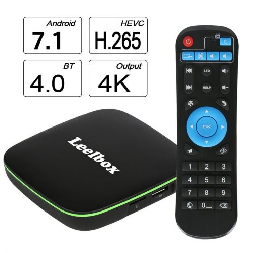 2020 Version Leelbox Q1 Android 6.0 TV Box with BT 4.0 Supporting 4K (60Hz) Full HD /H.265 /WiFi
