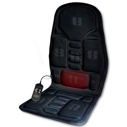 Zone Tech 2-in-1 Car Seat Cushion - Black Premium Quality 12V Automotive Adjustable hi Temperature Comfortable Heating, 8 Function Massaging Car Seat Cushion