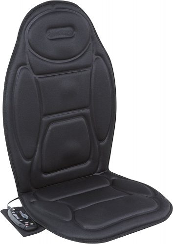 Relaxzen 60-2926XP 5-Motor Massage Seat Cushion with Heat, Black