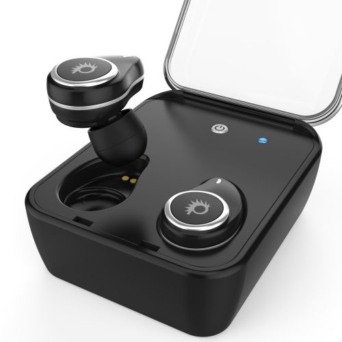 PunBuds True Wireless Earbuds Mini Bluetooth Headphones W/Charging Case & built-in Noise Cancelling Mic for iPhone and Android Great for Running & Sport Small, Discreet & Secure