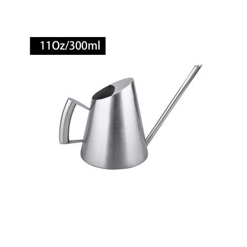 IMEEA Watering Can Modern Small Size for Bonsai in the Office or for Kids 11Oz/300ml Brushed Solid SUS304 Stainless Steel