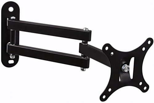 Mount-It! Computer Monitor Wall Mount, Full Motion Single Flat Panel Display TV Arm, Fits Monitors up to 24 Inches, VESA 75 and 100 Compatible, 40 lb Capacity Black (MI-2041)