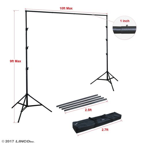 Linco Lincostore 9x10 ft Photography Photo Backdrop Stand Background Support System Kit 4154-4236 - Backdrop Stand