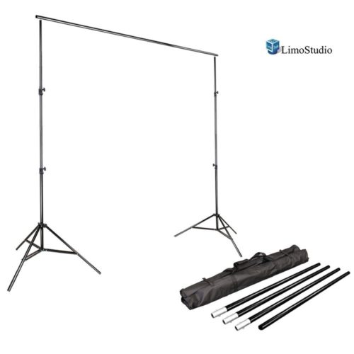 LimoStudio Photo Video Studio 10Ft Adjustable Muslin Background Backdrop Support System Stand, AGG1112