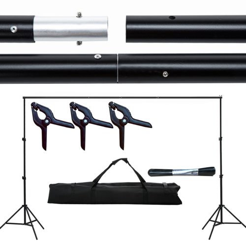 SUNCOO 10Ft Photography Background Support Stand Photo Backdrop Crossbar Kit Adjustable