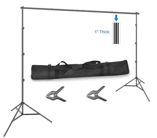 Emart 10 x 12ft (H X W) Photo Backdrop Stand Kit, Adjustable Photography Video Studio Background Stand Support System for Photo Booth Muslin