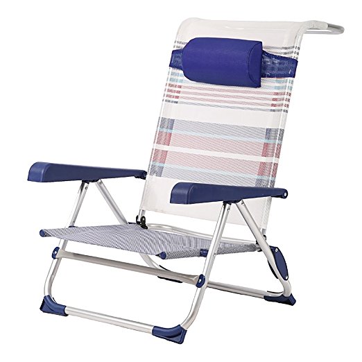 BestMassage Urban Style Beach Sand Chair, Picnic Folding Chair With Aluminum Frame One Pack