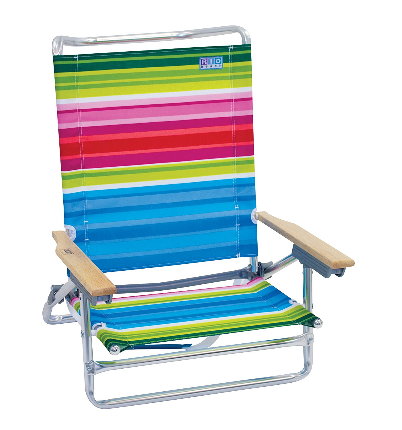 RIO Gear Rio Brands 5 Position Classic Lay Flat Beach Chair
