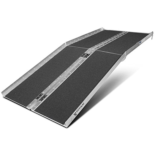 Titan Ramps 6' ft Aluminum Multifold Wheelchair Scooter Mobility Ramp portable 72" (MF6)