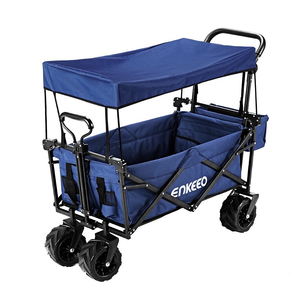 ENKEEO Foldable Utility Wagon [Collapsible Sports Outdoor] Cart
