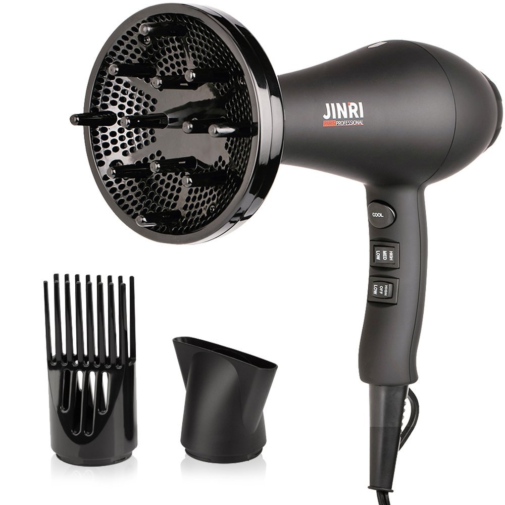 JINRI Professional Hair Blow Dryer,1875W Ionic Hair Dryer, Salon AC Motor Low Noise Blow Dryer with Concentrator