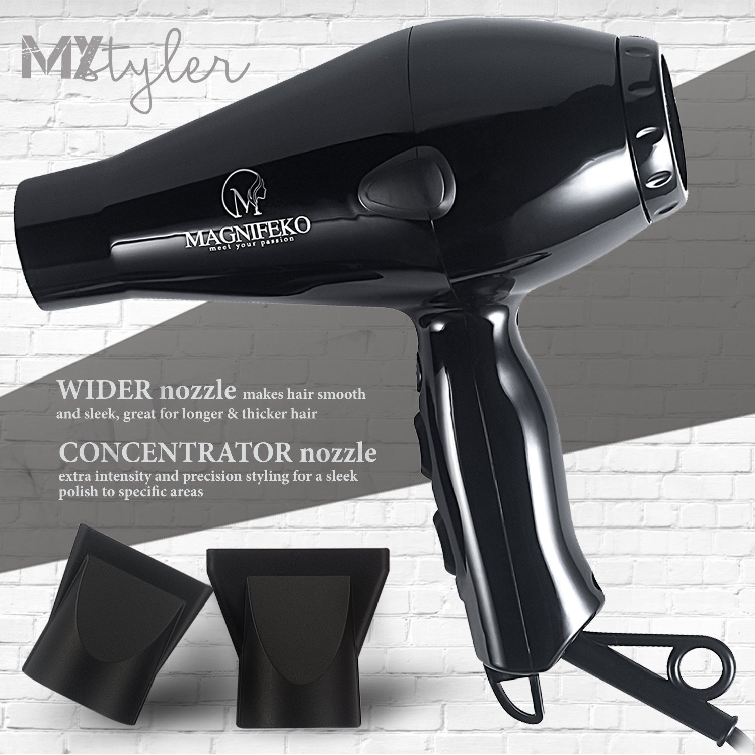 ionic hairdryer Professional Hair Dryer 1875W Blow Dryer Fast Drying for healthy and shiny, non-frizzy hair