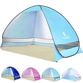 Ylovetoys Pop Up Beach Tent, 3 Persons Instant Beach Tents Waterproof Anti-UV Sun Shelter Cabana Beach Shade Easy Setup Family Camping Tent for Beach touring Fishing Hiking or Picnic