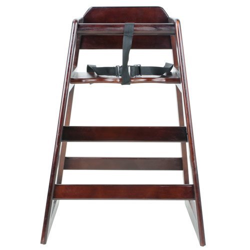 Excellante' Wooden High Chair, Walnut (Packaging May Vary)