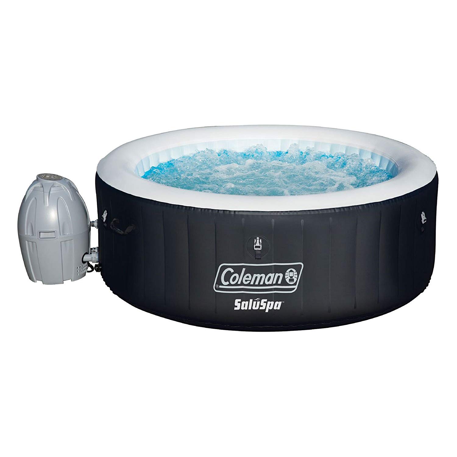 Coleman 71 X 26 inches portable inflatable spa 4-person hot Tub, black,13804