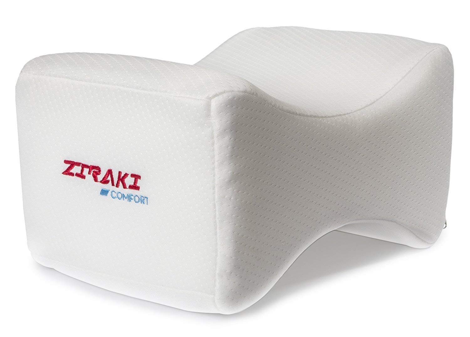 Ziraki memory foam wedge contour orthopedic knee pillow for sciatica nerve relief, back, leg, hip and joint pain, leg support, spine alignment, pregnancy