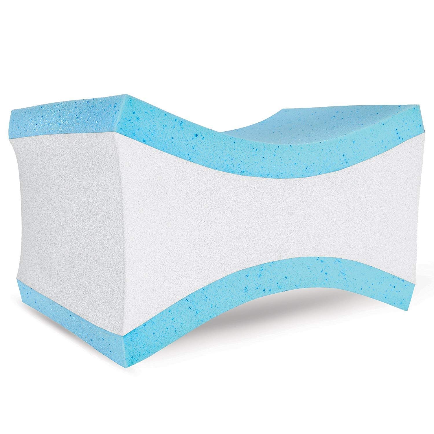 Pharmedoc memory foam knee pillow – Orthopaedic knee wedge pillow for side sleepers – leg support – layered memory foam