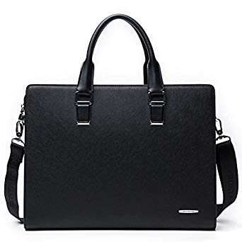 BOSTANTEN Formal Leather Briefcase Shoulder Laptop Business Bag for Men