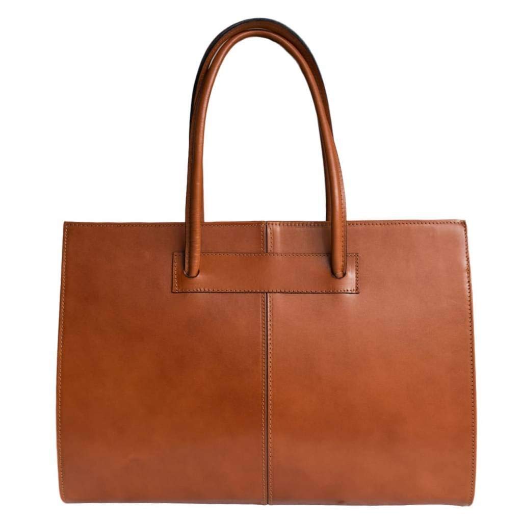 Womens leather business bag/ laptop bag/ briefcase/carelli Italia Roma orange brown