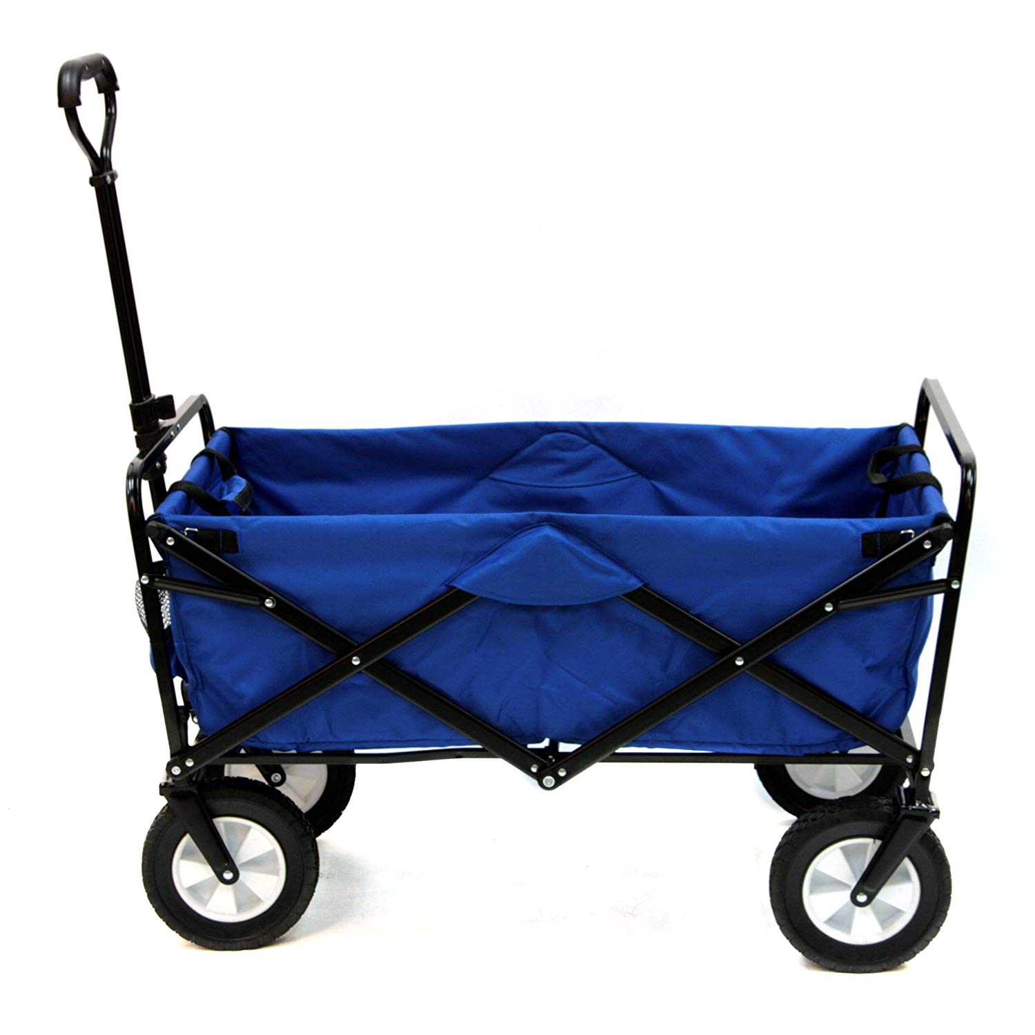 Mac Sports Collapsible Folding Outdoor Utility Wagon, Blue - Collapsible Wagons