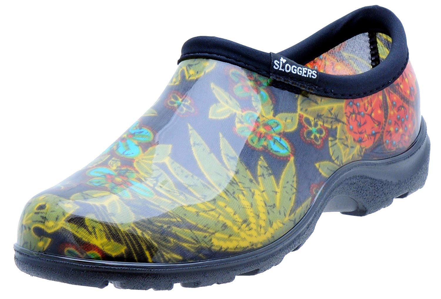 Sloggers Women's Waterproof Rain and Garden Shoe with Comfort Insole, Midsummer Black, Size 9 Style 5102BK09 - Gardening boots