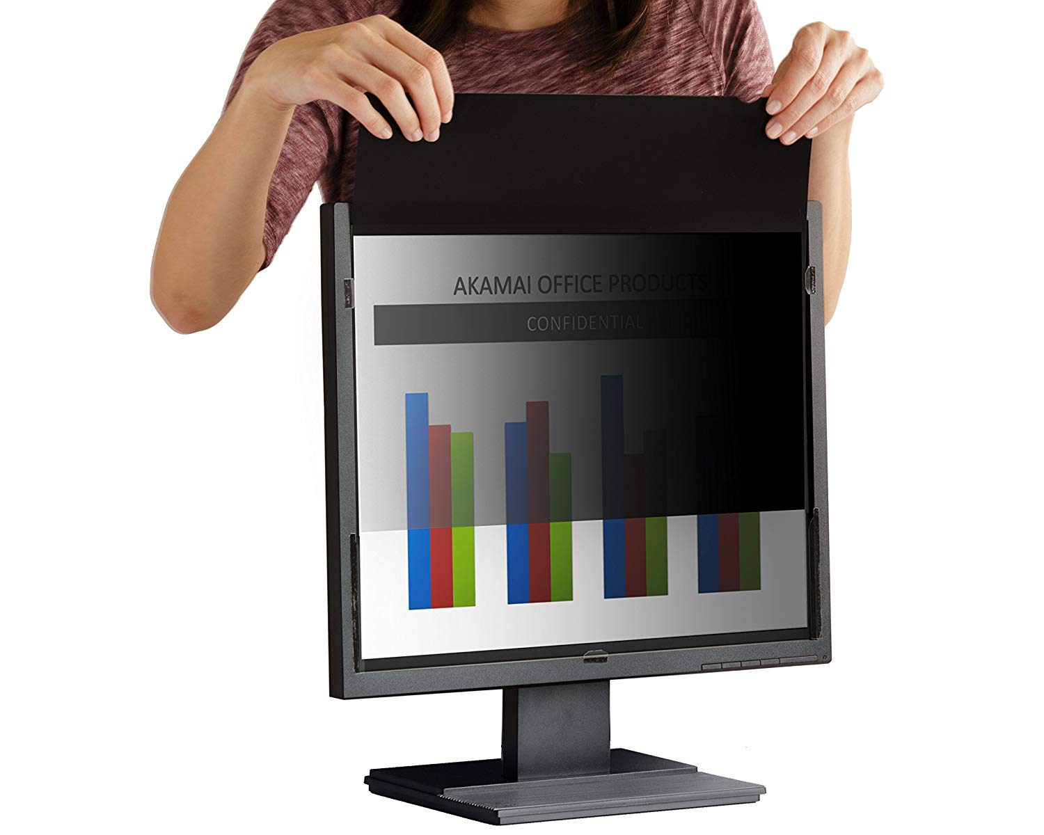 Akamai Office Products 17.0 Inch (Diagonally Measured) SQUARE Privacy Screen Filter for Computer Monitors-Anti Glare (AP17.0)-Please Measure Carefully