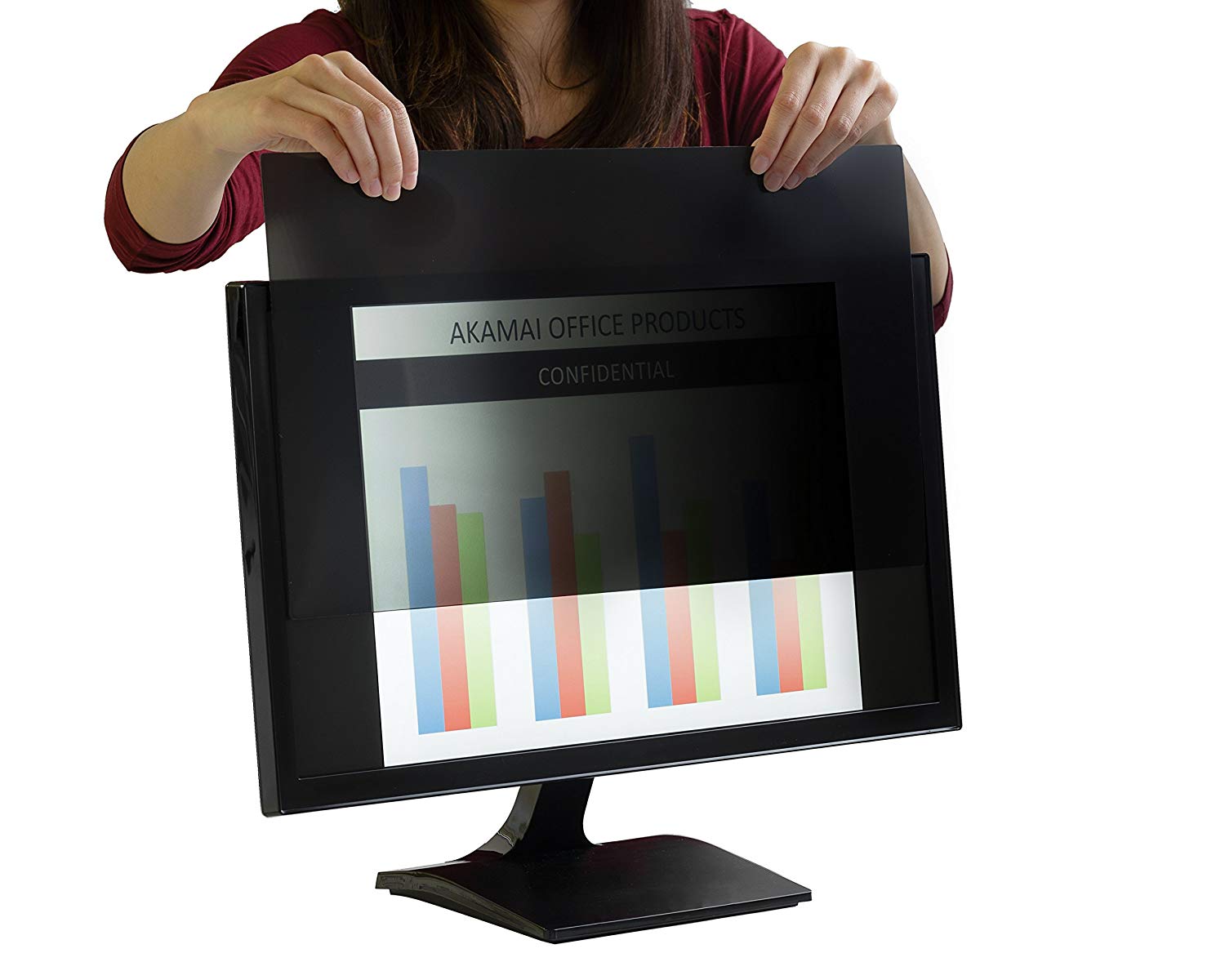 Akamai Office Products 23.0 inch (Diagonally Measured) Privacy Screen Filter for Widescreen Computer Monitors-Anti Glare (AP23.0W9)