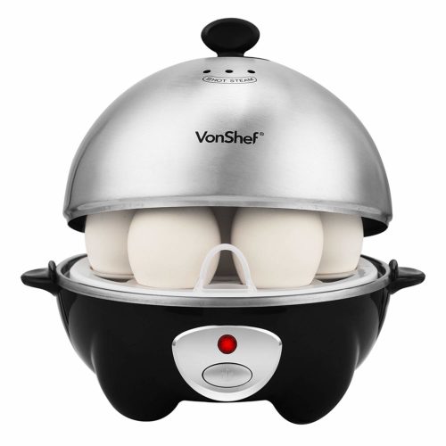 VonShef 7- Egg Electric Cooker Stainless Steel with Poacher