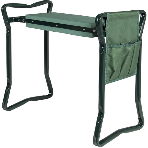 Best Choice Products Foldable Garden Kneeler and Seat With Bonus Tool Pouch Portable Stool EVA Pad