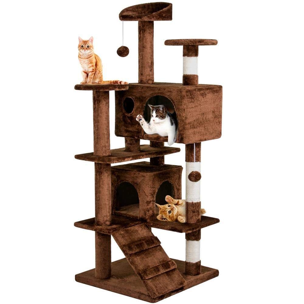 Yaheetech 51.2" Cat Tree Tower Condo Furniture Scratch Post for Kittens Pet House Play B0794T79KM