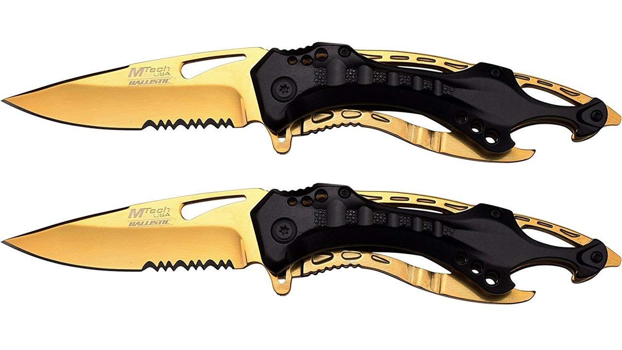  MTECH USA Ballistic MT-A705 Series Spring Assist Folding Knife, 4.5-Inch Closed - Ballistic Knives