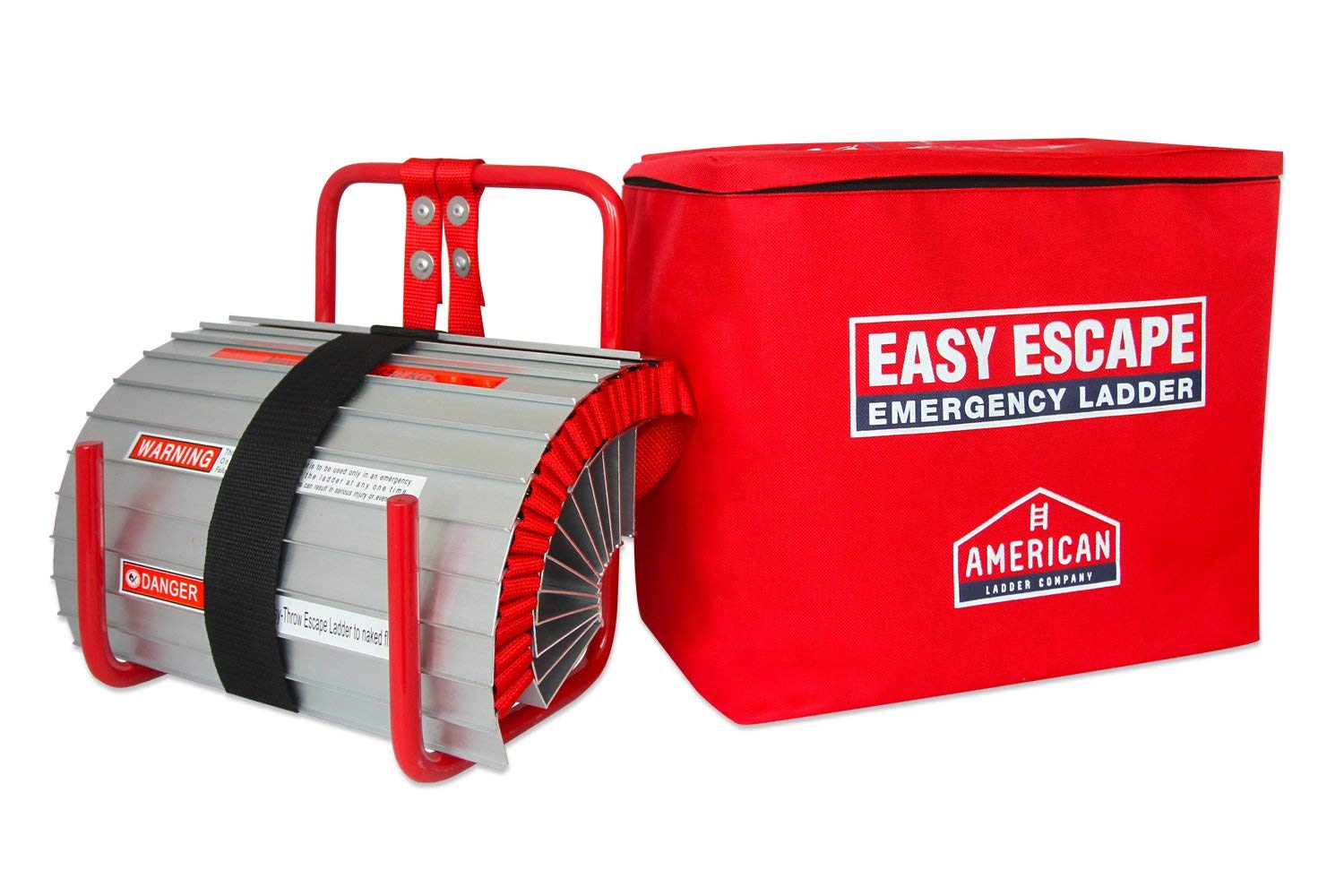 Easy Escape 2 Story Emergency Fire Escape Ladder by American Ladder Co | 13ft Portable Escape Ladder | Small and Easy to Store | Full Customer Warranty