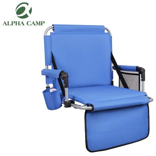ALPHA CAMP Stadium Seat Chair for Bleachers with Back& Arm Rest
