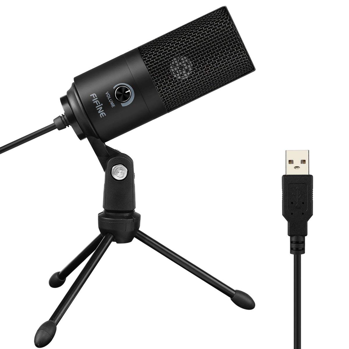 USB Microphone,Fifine Metal Condenser Recording Microphone For Laptop MAC Or Windows Cardioid Studio Recording Vocals, Voice Overs,Streaming Broadcast And YouTube Videos.(669B)