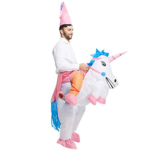 TOLOCO Inflatable Unicorn Rider Costume | Inflatable Costumes For Adults Or Child | Halloween Costume | Blow Up Costume
