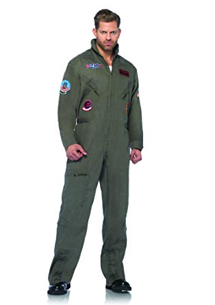 Leg Avenue Top Gun Men's Flight Suit Adult Costume - Halloween Costume For Men