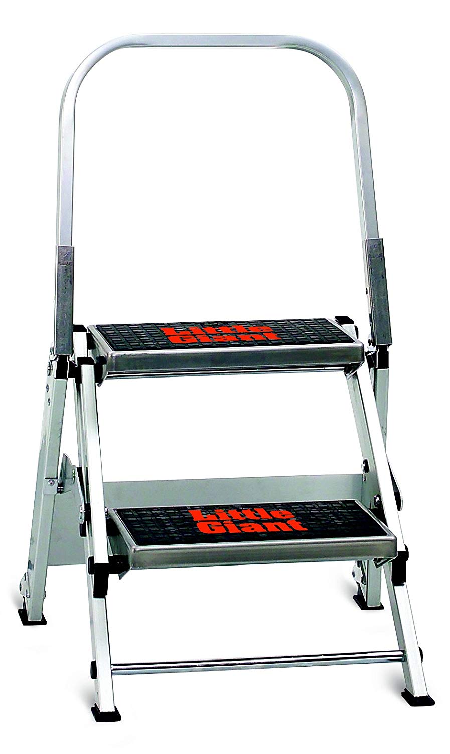 Little Giant Ladder Systems 10210BA Safety Step Stepladder with Handrail, 2-Step