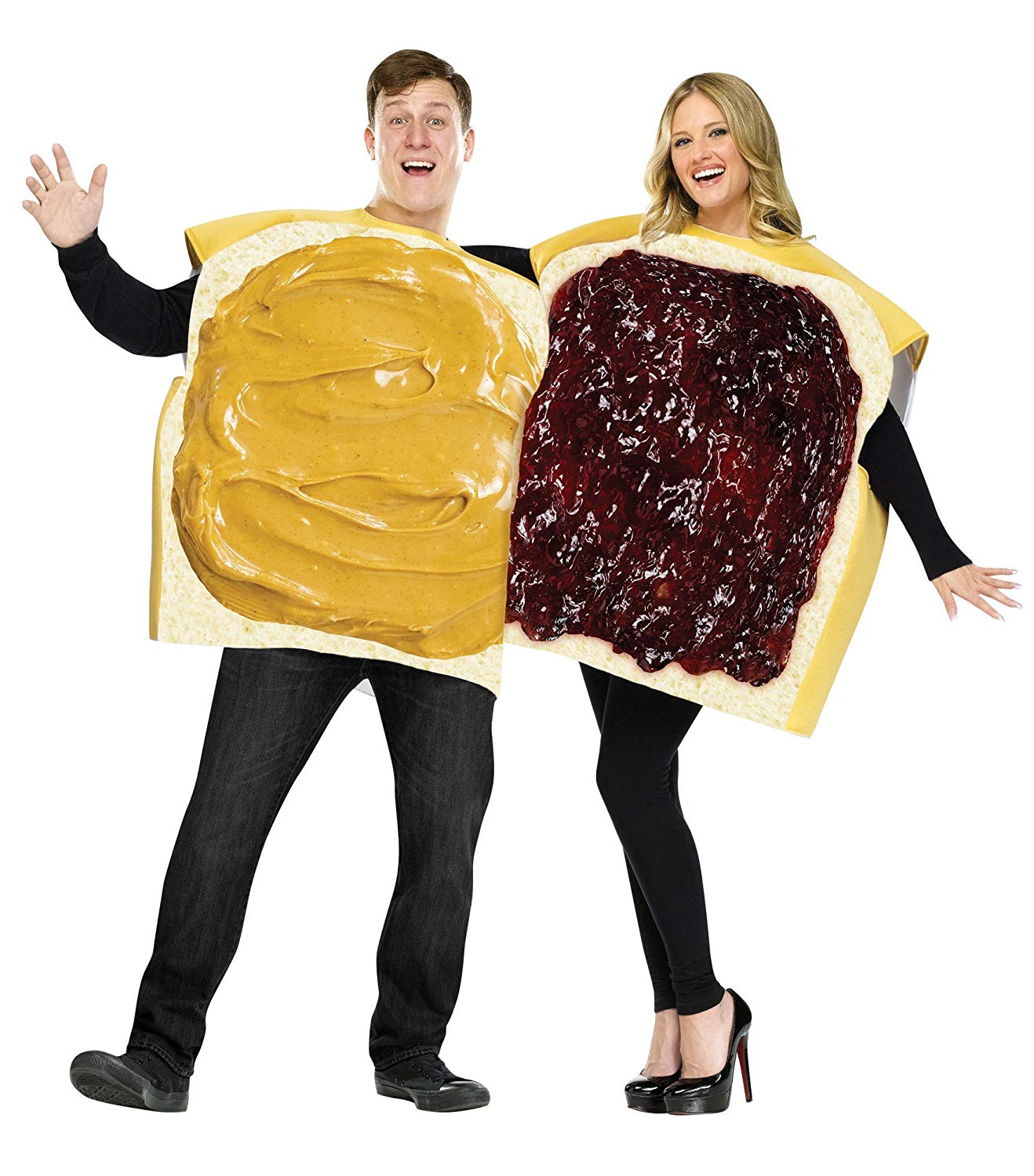 FunWorld Peanut Butter And Jelly Set, Tan/Purple, One Size - Couple Halloween Costumes